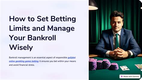 Managing Your Bankroll: A Guide to Setting Limits