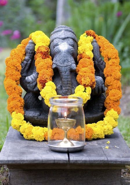 Marigold Garlands as Talismans of Good Luck and Protection