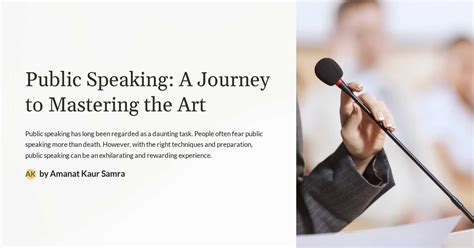 Mastering the Art of Public Speaking: Key Steps to Excellence