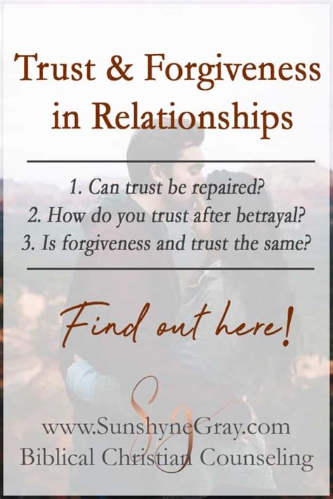 Navigating the Intricacies of Trust and Forgiveness