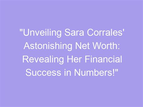 Net Worth: Revealing Sara Parker's Financial Success