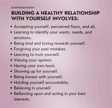 Nurturing a Healthy Relationship with Yourself