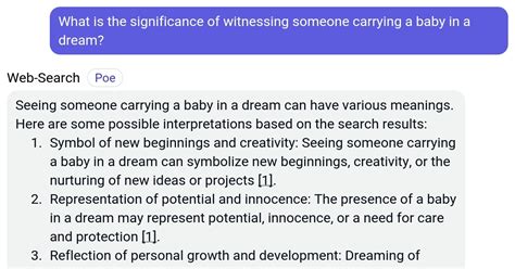 Outcomes and Significance of Witnessing the Act of Someone Carrying an Infant