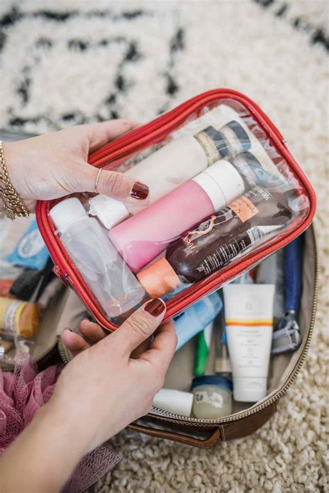 Pack Essential Toiletries in a Transparent Pouch