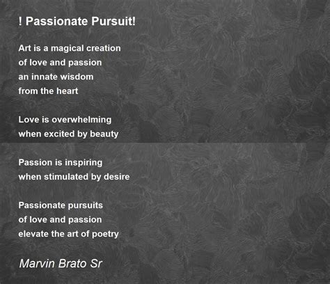 Passionate Pursuit: An Inherent Love for the Craft