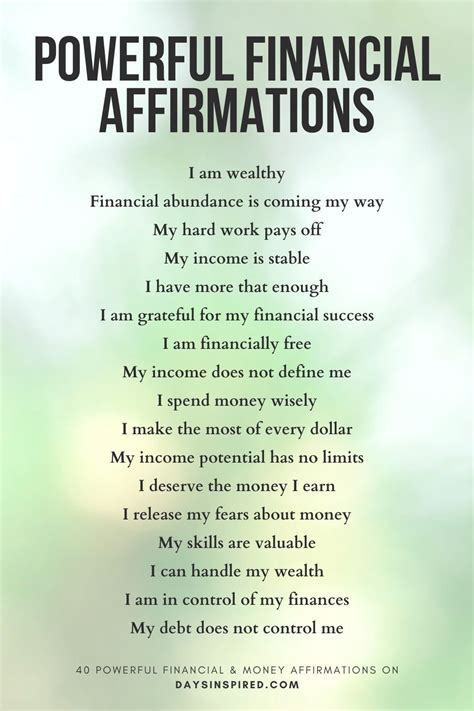 Positive Affirmations: Unlocking the Path to Financial Abundance