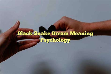 Possible Psychological Significance of Dreaming About a Slim Dark Serpent