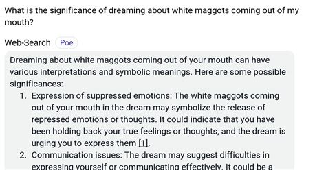 Possible Significances of Objects Emerging From the Mouth in Dream Imagery