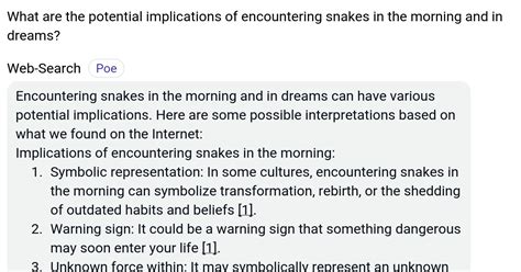 Potential Negative interpretations of Encountering Snakes