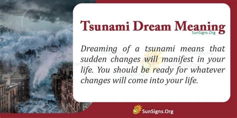 Premonition or Metaphor? Exploring the Significance of Dreaming about a Tsunami