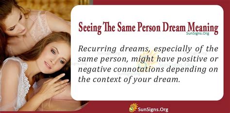 Psychological Insights into Repeatedly Dreaming About a Particular Individual