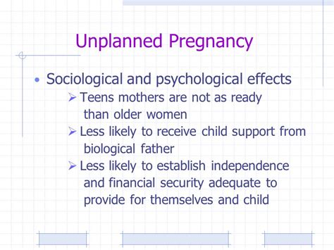 Psychological Perspectives on Unexpected Pregnancies