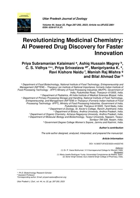 Revolutionizing Medicinal Chemistry for Enhanced Wellbeing