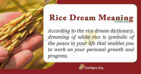 Rice Dreams and the Symbolic Representation of Sustenance