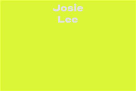 Rising Star: Josie Lee's Journey in the Entertainment Industry