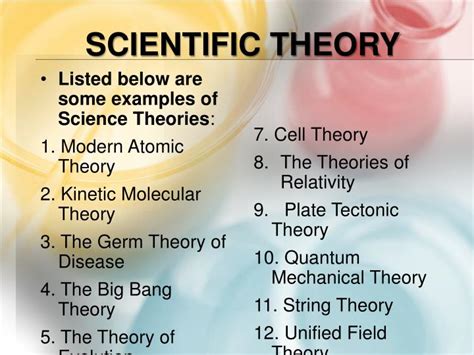 Scientific Theories and Evidence