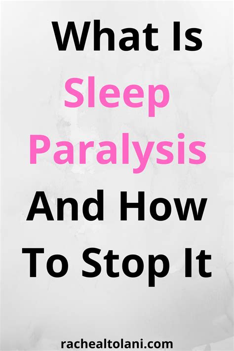 Sleep Paralysis and Its Symptoms