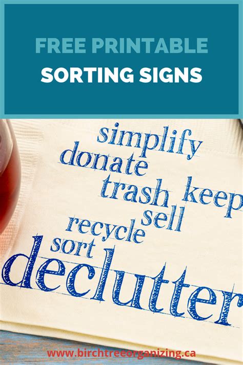 Sort and Declutter: The Key to Organizing