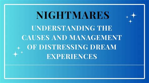 Strategies to effectively manage distressing molestation nightmares