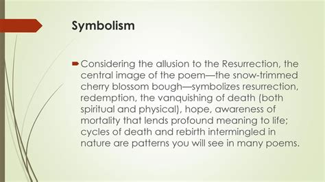 Symbolic Significance of the Descending of Boughs in Reveries