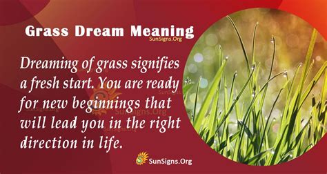 Symbolism of Grass in Dreams