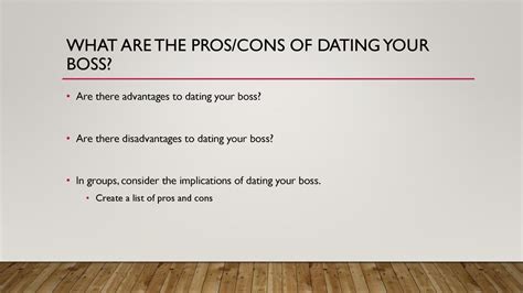 The Advantages and Disadvantages of Dating Your Supervisor