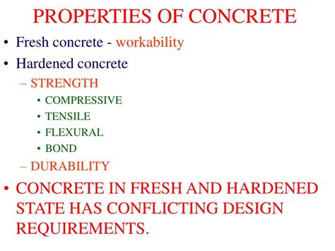 The Characteristics and Attributes of Concrete