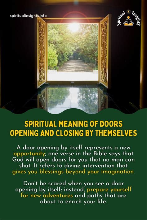 The Door as a Gateway: Unveiling Spiritual and Metaphysical Symbolism