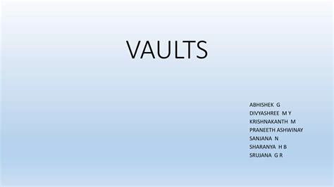 The Enthrallment with Locked Vaults: A Concise Chronology