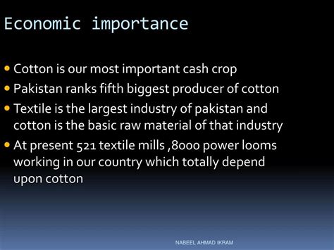 The Historical Significance of Cotton