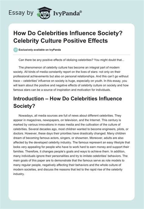 The Impact of Galinka's Celebrity and Influence on Society