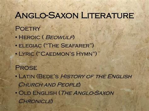 The Importance of Anglo-Saxon Literature