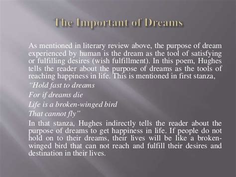 The Importance of Dreams: