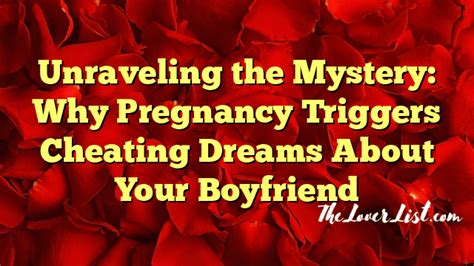 The Importance of Dreams Relating to Infidelity during Pregnancy