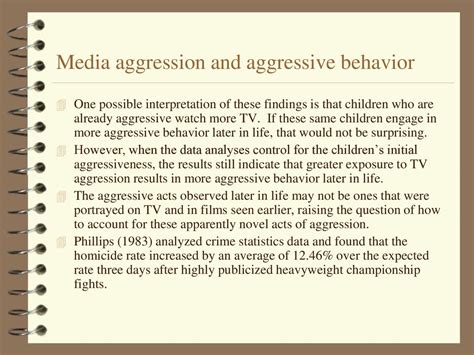 The Influence of Media and Society in Portraying Acts of Physical Aggression