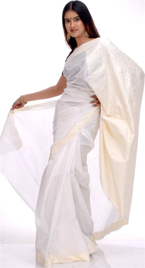 The Irresistible Charm of an Ivory Sari: Exemplifying Subtlety and Grace