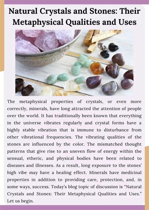 The Magical Influence of Crystals: Exploring their Metaphysical Qualities