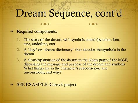 The Meaning of Dream Sequences in the Narrative