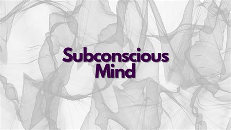 The Power Within: Unveiling the Secrets of the Subconscious Mind