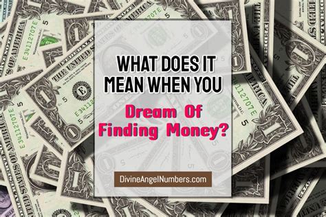 The Psychological Significance of Dreams Regarding Discovery of Currency