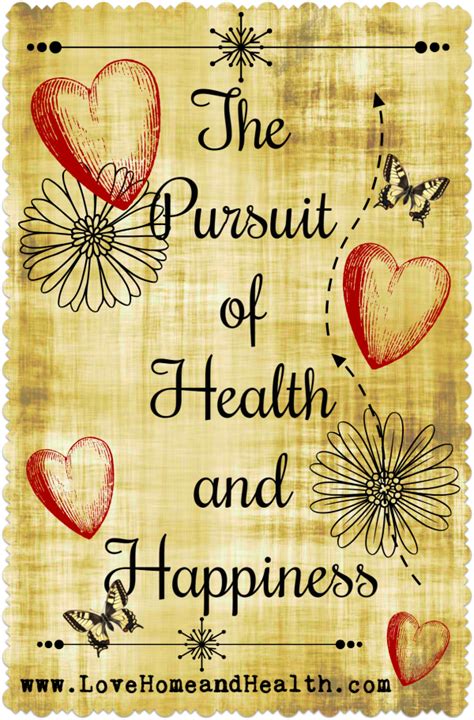 The Pursuit of Health and Happiness