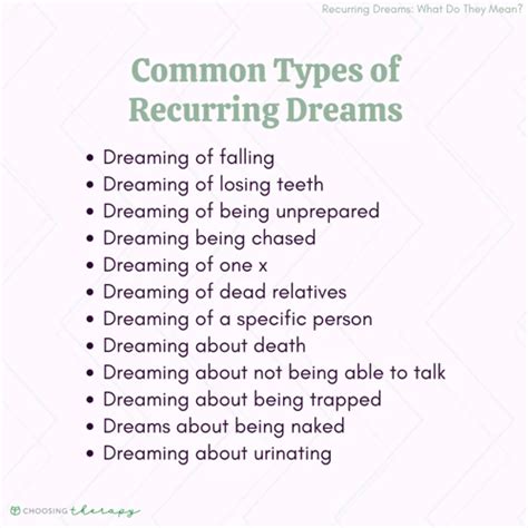 The Role of Personal Experiences in Recurring Dream Patterns