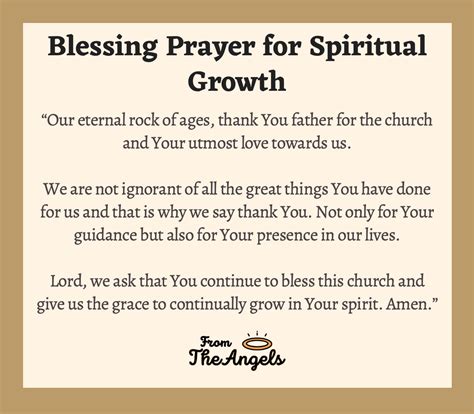 The Role of Prayer in the Growth of the Spirit