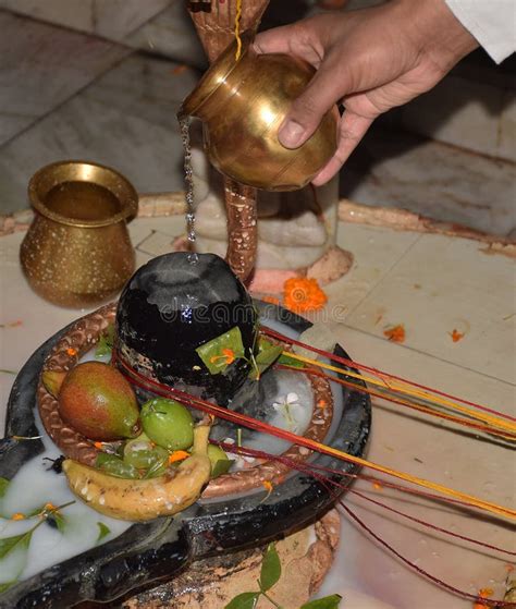 The Sacred Act of Offering Nectarous Liquid onto the Holy Shivling