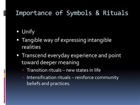 The Significance of Rituals and Symbolism in Personal Union