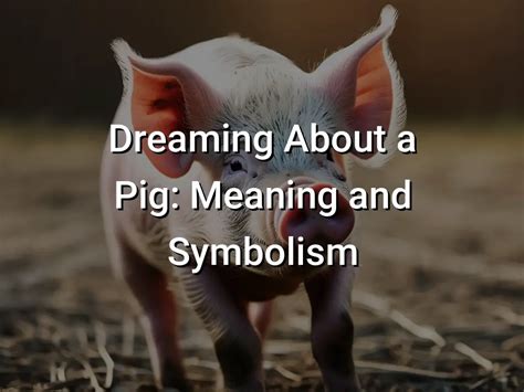 The Symbolic Meaning of Dreaming about a Pale Swine