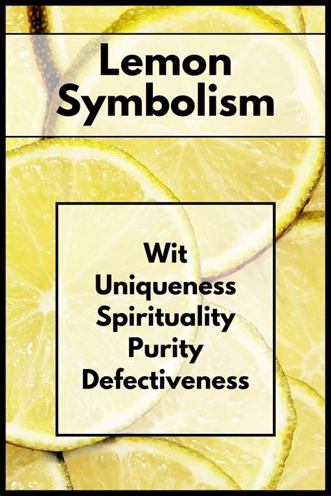 The Symbolic Meaning of Lemons