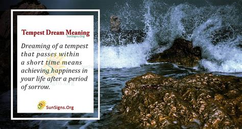 The Symbolic Meaning of Tempest in Dreams