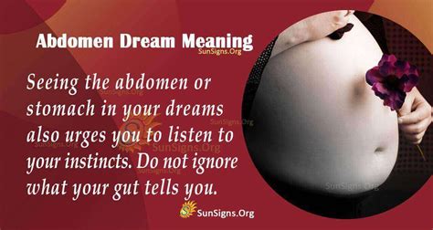 The Symbolic Meaning of an Enlarged Abdomen in Dreams