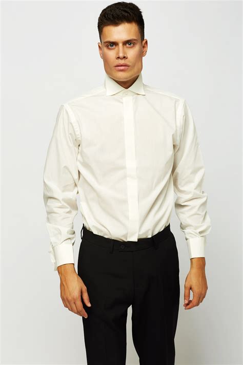 The Timeless Charm of a Crisp Ivory Formal Shirt